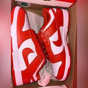 Nike Red and White Athletic Shoes